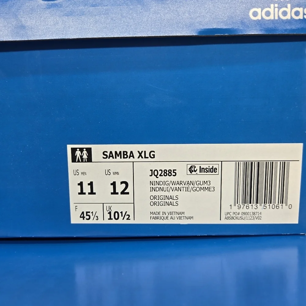 New Adidas Samba XLG 'Night Indigo Warm Vanilla' Men's Shoes Size 11 - Picture 9 of 9